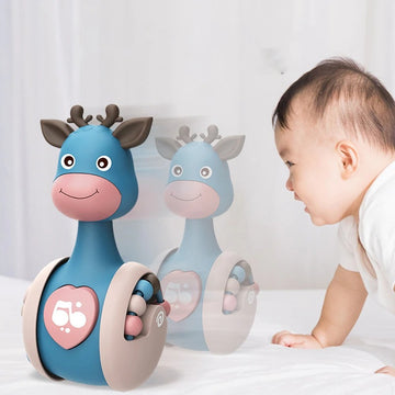 Giraffe Tumbler Rattle: Fun Educational Toy for Babies 0-3 Years