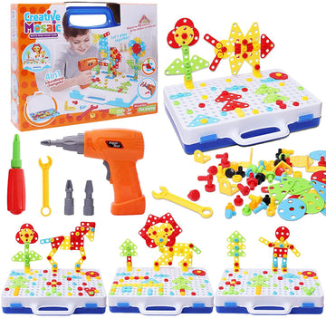 237-Piece STEM Drill Puzzle Set for Kids, Ages 3-10