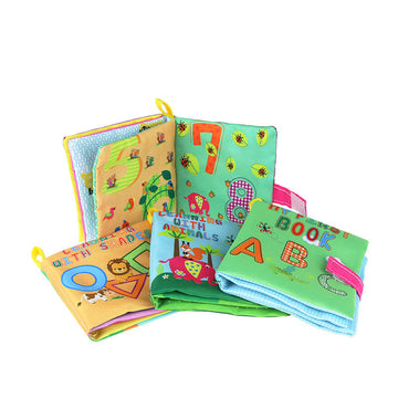 Soft Cloth Baby Books: Educational Rattle Toys