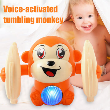 Light-Up Tumbling Monkey Toy: Music & Puzzle Fun for Kids