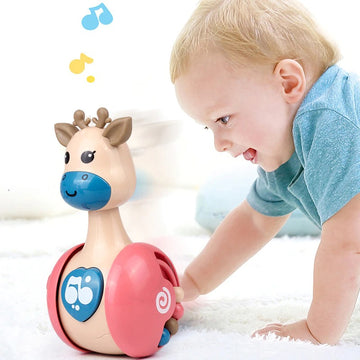 Giraffe Tumbler Rattle: Fun Educational Toy for Babies 0-3 Years